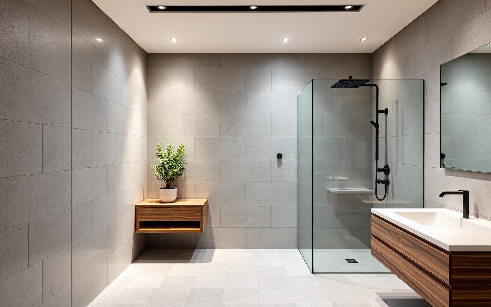 Modern bathroom with premium tile work